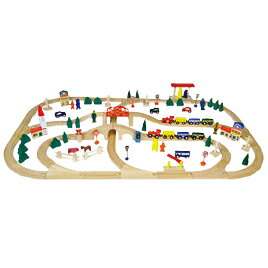 ★ポイント最大16倍★【教育施設様限定商品】-ed 166074 街と鉄道あそびスーパーデラックスセット（120ピ..