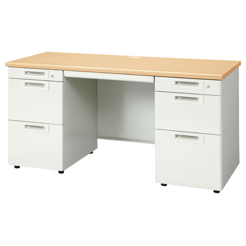 ★1/24-29 P最大27倍★【送料無料】-両袖机 RJ-146D-33 WM ホワイトメープル　プラス 品番 RJ-146D-33 WM jtx 829911-【ジョインテックス・JOINTEX】JAN