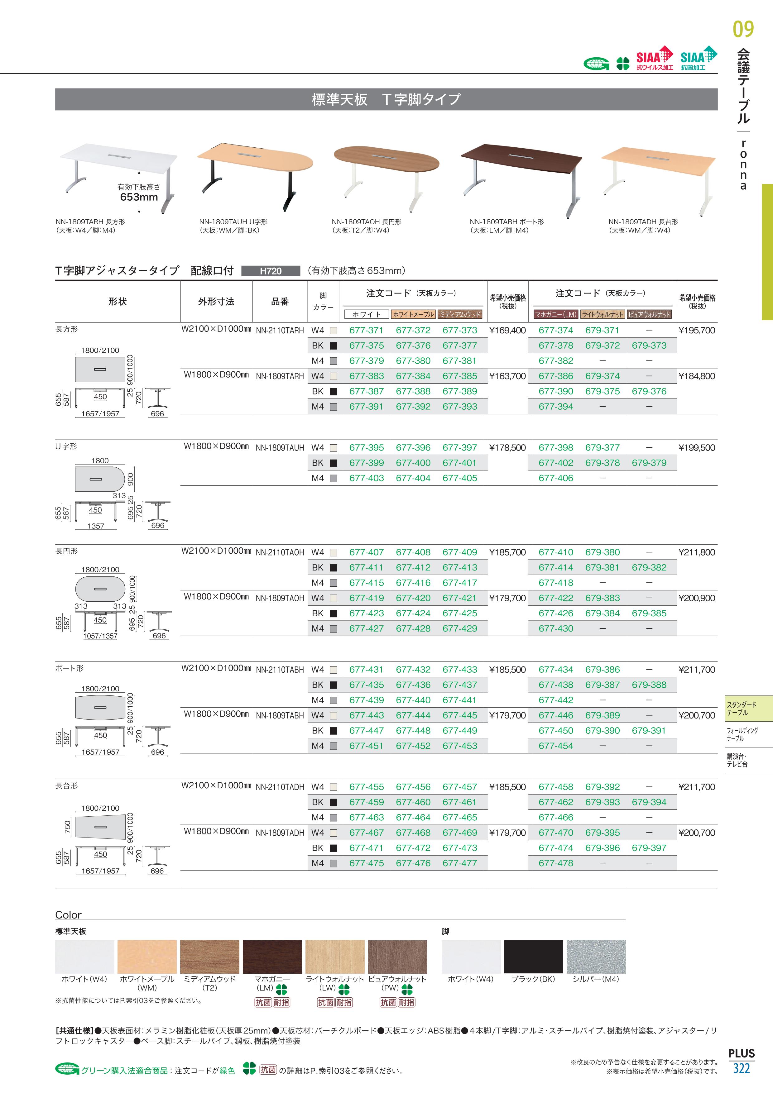 ★5/9-16 P最大26倍★【送料無料】-ロンナ 会議テーブル NN-1809TABH W4/BK　プラス 品番 NN-1809TABH W4/BK jtx 677447-【ジョインテックス・JOINTEX】JAN 3