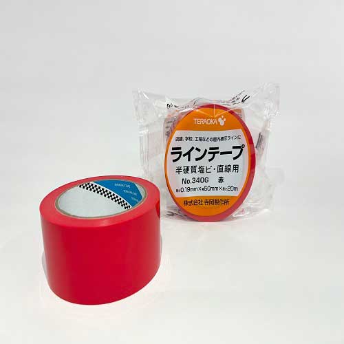 ★12/4-11 P最大27倍★【全国配送可】-ラインテープ No.340G 赤 50mm×20m　寺岡製作所 品番 340G jtx 145135-【ジョインテックス・JOINTEX】JAN 4964833305304 メーカー在庫品