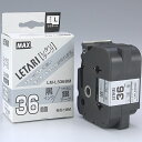 ★ポイント最大16倍★【全国配送可】-文字テープ LM-L536BM 艶消銀に黒文字 36mm マックス 品番 LX90607 jtx 176294-【ジョイン...