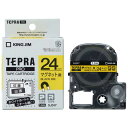 ★ポイント最大16倍★【全国配送可】-テプラPROテープマグネット黄/黒字SJ24Y 5P キングジム 品番 SJ24Y jtx 204218-【ジョインテック...