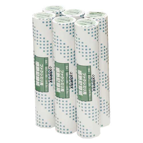 ★ポイント最大16倍★【全国配送可】-FAX感熱記録紙B4 0.5in*30m*6本 A221J-6 JTX 品番 A221J-6 jtx 240035-【ジョ...