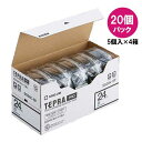 ★ポイント最大16倍★【送料無料】-PROテープSS24K-20 白に黒文字 24mm 20個 キングジム 品番 SS24K-20P jtx 343357-【ジ...