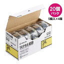 ★ポイント最大16倍★【送料無料】-PROテープ SC24Y-20 黄に黒字 24mm 20個 キングジム 品番 SC24Y-20P jtx 343367-【ジ...