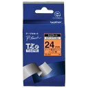 ★7/19-26 P最大27倍★【全国配送可】-文字テープ TZe-B51蛍光橙に黒文字 24mm ブラザー 品番 TZe-B51 jtx 383897-【ジョ...