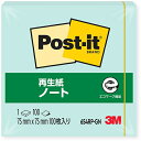 ★ポイント最大16倍★【全国配送可】-Post-it 再生紙ノート 654RP-GN グリーン スリーエム 品番 654RP-GN jtx 461036-【ジョ...