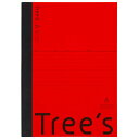 ★8/4-11 P最大27倍★【全国配送可】-Trees B5 A罫 30枚 レッド 日本ノート 品番 UTR3AR jtx 749782-【ジョインテックス・...