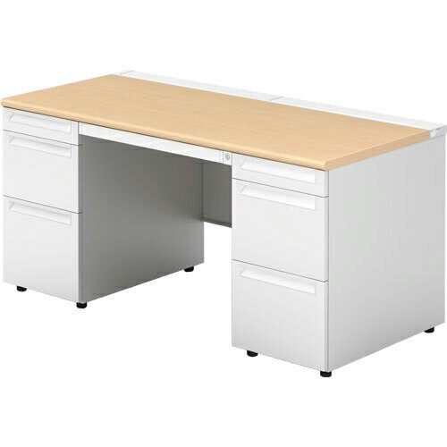 ★ポイント最大16倍★【送料無料】-US-1 両袖机US-157DL-33 WM/W4　プラス 品番 US-157DL-33 WM/W4 jtx 775690-【ジョインテックス・JOINTEX】JAN