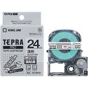 ★7/19-26 P最大27倍★【全国配送可】-テプラPROテープ強粘着ST24KW透明/黒字24mm キングジム 品番 ST24KW jtx 871278-【...