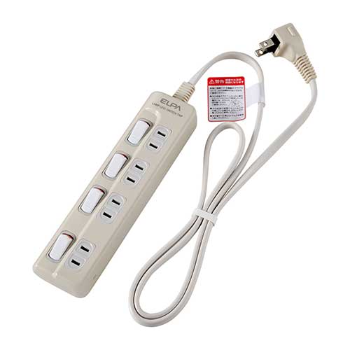 ★9/19-24 P最大27倍★【全国配送可】-ランプレスタップ4個口WLS-410EB(W) 1m　朝日電器 品番 WLS-410EB(W) jtx 879179-【ジョインテックス・JOINTEX】JAN 4901087207640 メーカー在庫品