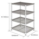 ★ポイント最大16倍★【送料無料】-★ワイヤーシェルフ106045 B1824-40-4W エレクター 品番 B1824-40-4W jtx 150306-【ジョインテックス・JOINTEX】JAN