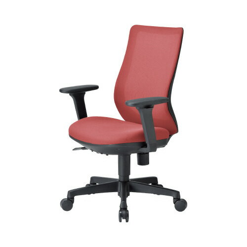 ★2/19-23 P最大27倍★【送料・組立・設置が無料】-(OA−3235B−ABJ（FG3）CRM)OA3200　BK　Mバック　レッド　肘付　AICOkaf010411 ●土曜日にも配送可！（日祝除く）●個人様お届け可能！-【お買い得商品】