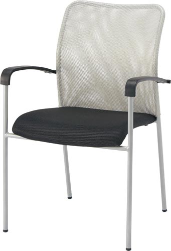 ★ポイント最大16倍★【送料・組立・設置が無料】-(252251)メッシュミーティング用チェア肘付　背GY座BK　株式会社関家具kaf006904 ●土曜日にも配送可！（日祝除く）●個人様お届け可能！-【お買い得商品】