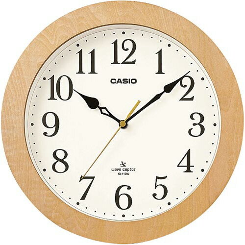 ★ポイント最大16倍★【全国配送可】-(IQ-1108J-7JF)木枠電波掛時計IQ-1108J-7JF カシオ計算機株式会社kaf011276 ●土曜日にも配送可！（日祝除く）●個人様お届け可能！-【お買い得商品】