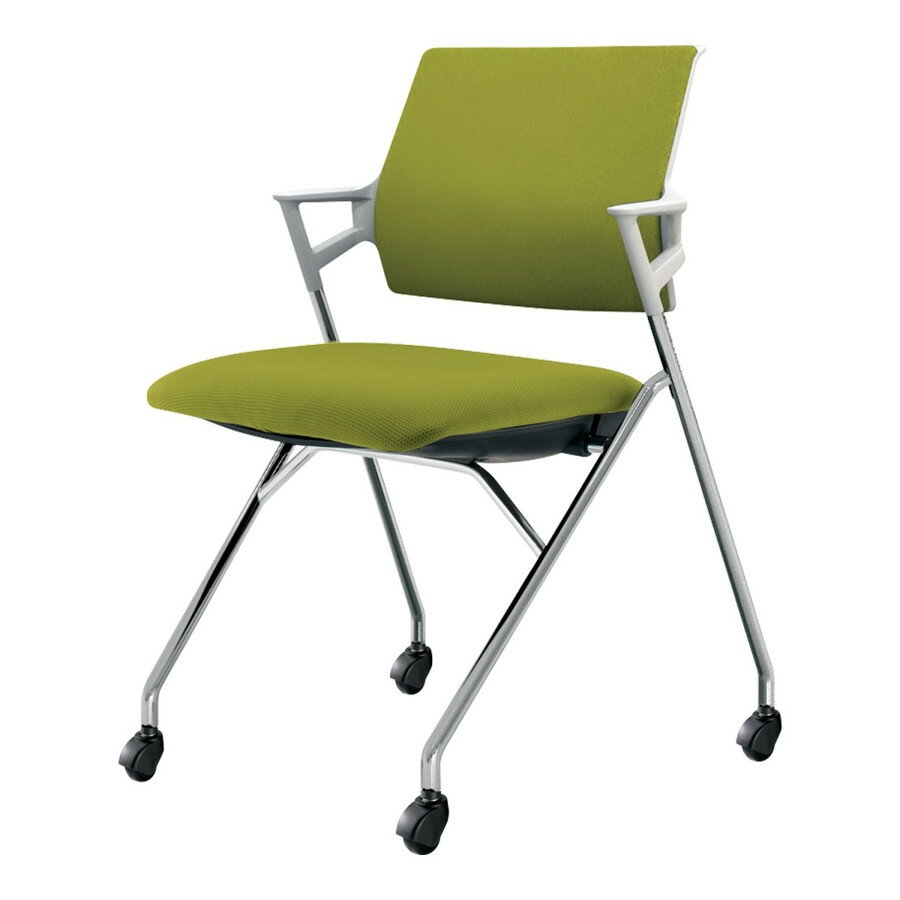 ★ポイント最大16倍★【送料無料】- 会議イス　ピエガ　背クッション　メッキ脚 CK-M722PAWGXQ4-WN ホワイト／ライトオリーブ 64749280 コクヨ kokuyo -【コクヨ家具】(3)