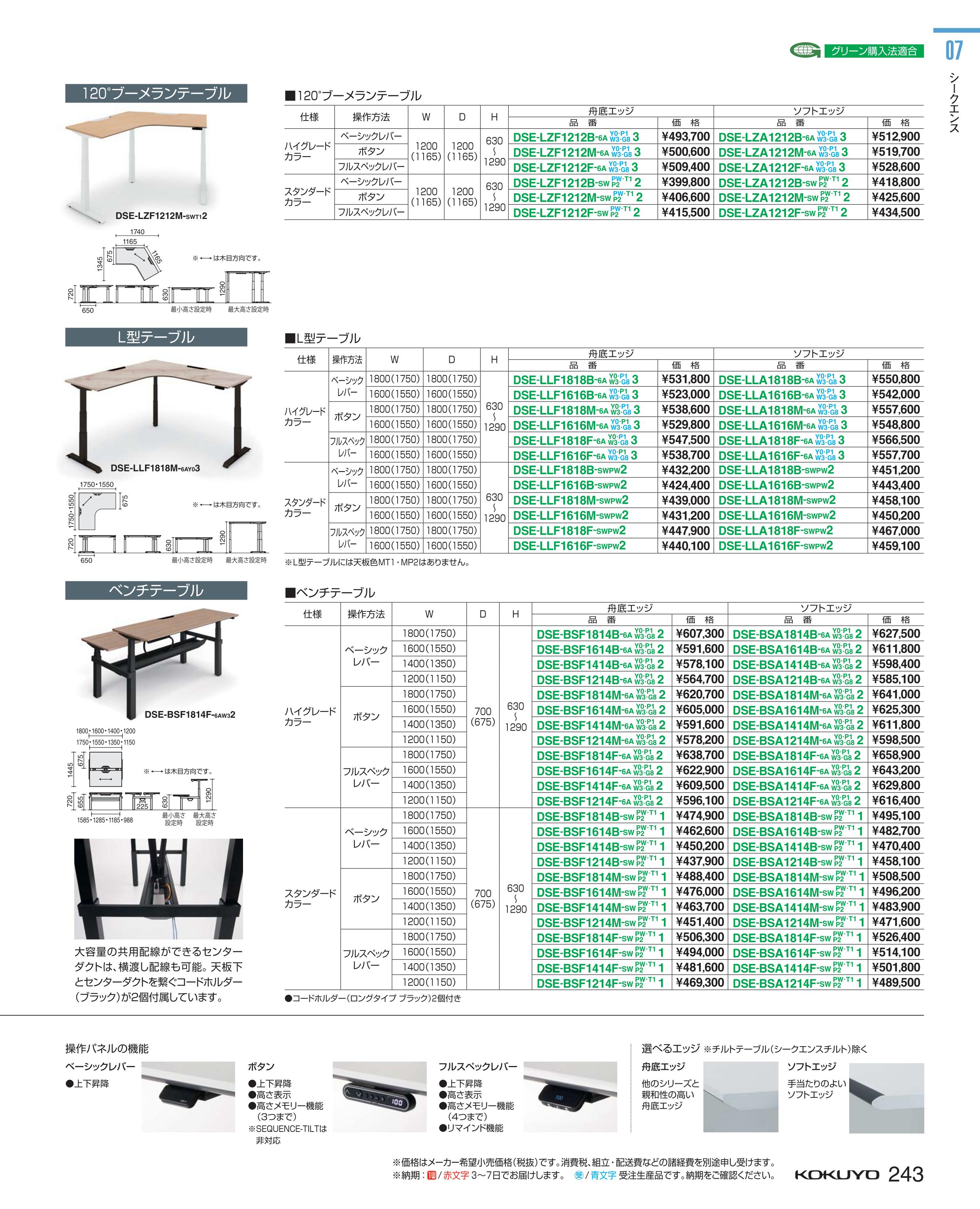 ★5/9-16 P最大26倍★【送料無料】- SEベンチ　W1200　Sエッジ　レバー DSE-BSA1214B-SWP21 65640517コクヨ kokuyo -【コクヨ家具】 3