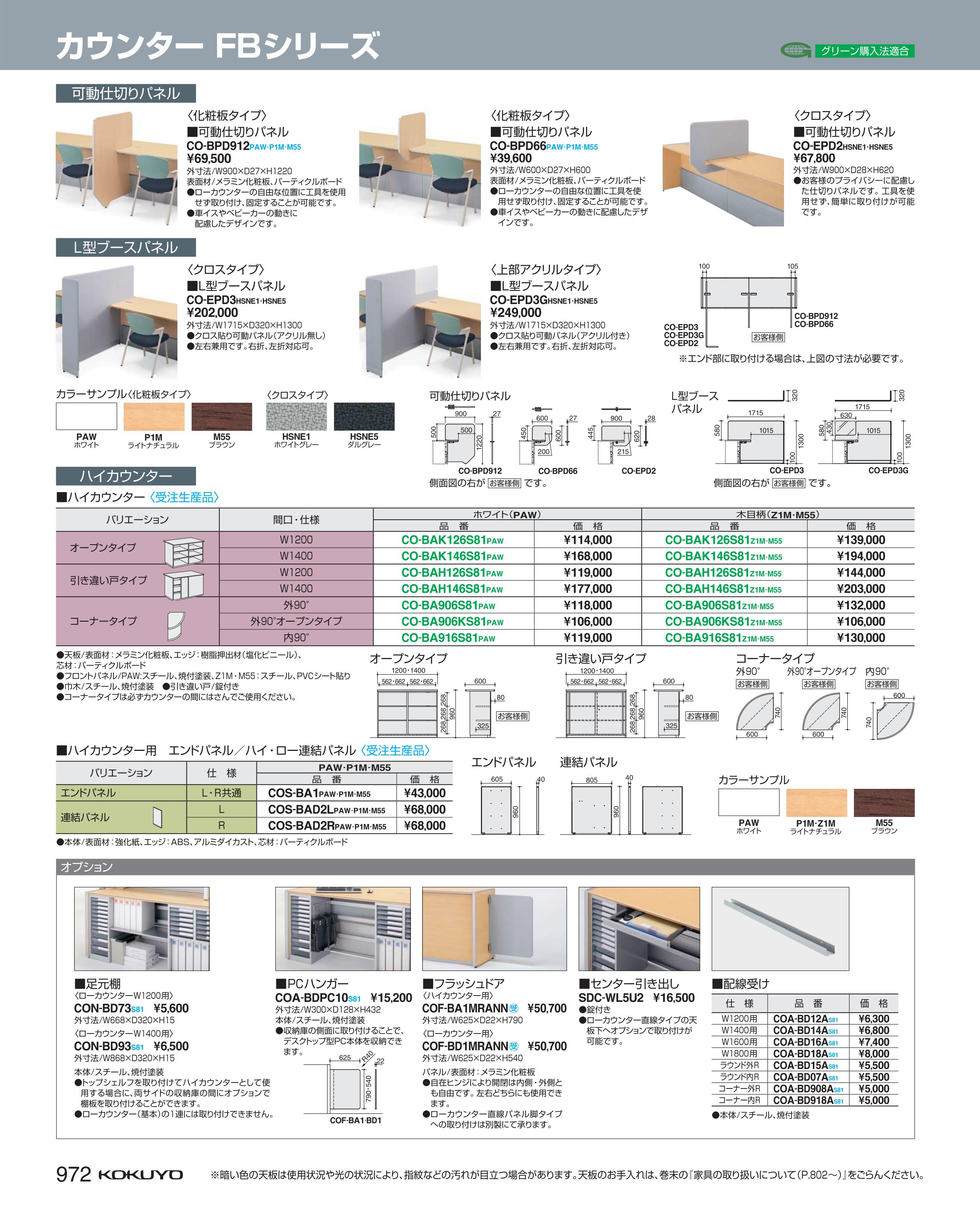 ★いまだけ！ポイント最大16倍★【全国配送可】- カウンター　FB　ロー用配線受け COA-BD18AS81 20164928コクヨ kokuyo -【コクヨ家具】 3