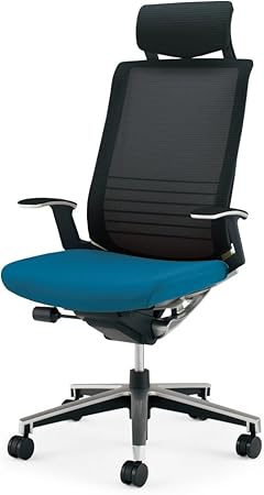 ★7/19-26 P最大27倍★【送料無料】- 事務用回転イス　インスパインヘッドレスト CR-GA2505E6GMT4-V ブラック／ターコイズ 62567794 コクヨ kokuyo -【コクヨ家具】