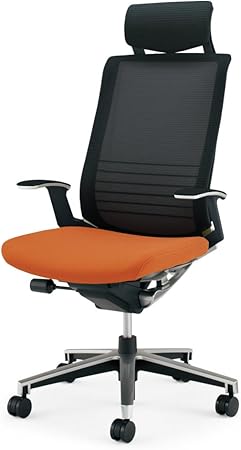 ★ポイント最大16倍★【送料無料】- 事務用回転イス　インスパインヘッドレスト CR-GA2505E6GMY3-V ブラック／マンダリンオレンジ 62567831 コクヨ kokuyo -【コクヨ家具】