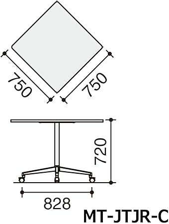 ★ポイント最大16倍★【送料無料】- 会議テーブル ジュート 角形天板 単柱塗 MT-JTJR77SAWMAW-C ホワイト/ホワイト 62774710 コクヨ kokuyo -【コクヨ家具】 [3]