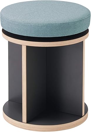 ★ポイント最大16倍★【送料無料】- ラウンジチェア　チェス　回転スツール K08-DZ82CW-ET391 リードグレー／アッシュターコイズ 65584767 コクヨ kokuyo -【コクヨ家具】