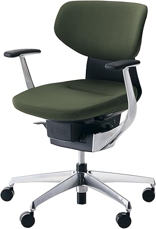 ★ポイント最大16倍★【送料無料】- タスクチェア　イング　アルミ脚　ラテラル CR-GA3241E6G4Q6-WN ブラック／ディープグリーン 64784977 コクヨ kokuyo -【コクヨ家具】