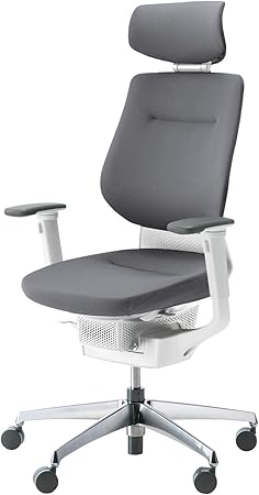 ★ポイント最大16倍★【送料無料】- タスクチェア　イング　アルミ脚　ヘッドレ CR-GA3215E1G4E3-W ホワイトグレー／ソフトグレー 65566947 コクヨ kokuyo -【コクヨ家具】