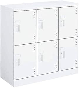 ★ポイント最大16倍★【送料無料】- スクールロッカー　ホワイト　ロータイプ　6人用（3列2段）棚付き　シリンダー錠付 SLK-HY6LSAW ホワイト 62772167 コクヨ kokuyo -【コクヨ家具】