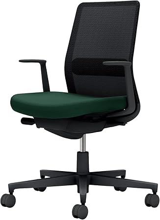 ★ポイント最大16倍★【送料無料】- オフィスチェア　モネット　背メッシュ　本 C03-B112W-BQ6E6Q61 ブラック／ディープグリーン 66581659 コクヨ kokuyo -【コクヨ家具】