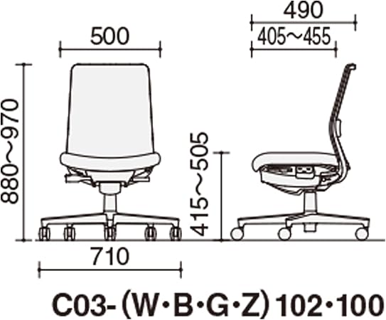 ★ポイント最大16倍★【送料無料】- オフィスチェア モネット 背メッシュ 本 C03-G100W-GM6E2X1 ライトグレー/ダークグレージュ 66585473 コクヨ kokuyo -【コクヨ家具】 [3]