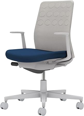 ★7/4-11 P最大27倍★【送料無料】- オフィスチェア　モネット　背クッション C03-G210U-GT7E2X1 ライトグレー／ネイビー 66587514 コクヨ kokuyo -【コクヨ家具】