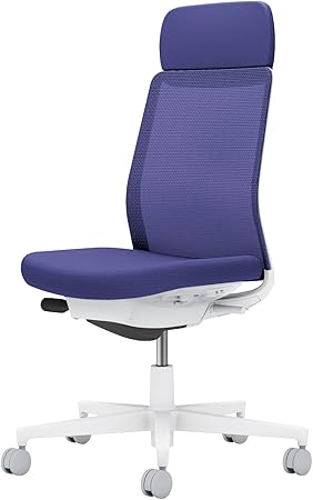 ★ポイント最大16倍★【送料無料】- オフィスチェア　モネット　背メッシュ　本 C03-W101U-W7E7EX1 ホワイトグレー／ディープパープル 66589198 コクヨ kokuyo -【コクヨ家具】