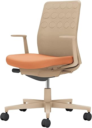 ★5/9-16 P最大27倍★【送料無料】- オフィスチェア　モネット　背クッション C03-Z210W-Z0Y1KX1 ソフトベージュ／ペールテラコッタ 66598091 コクヨ kokuyo -【コクヨ家具】