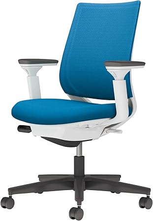 ★ポイント最大16倍★【送料無料】- チェア　ミトラ2　可動肘　黒脚　白本体 C04-B130MU-E1T4T41 ホワイトグレー／ターコイズ 66663317 コクヨ kokuyo -【コクヨ家具】