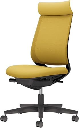 ★ポイント最大16倍★【送料無料】- チェア　ミトラ2　肘無　黒脚　黒本体　メ C04-B300MU-BK1S1S1 ブラック／オリーブイエロー 66668879 コクヨ kokuyo -【コクヨ家具】