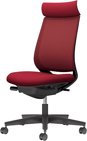 ★ポイント最大16倍★【送料無料】- チェア　ミトラ2　肘無　黒脚　黒本体　メ C04-B300MU-BKA8A81 ブラック／カーマイン 66668909 コクヨ kokuyo -【コクヨ家具】