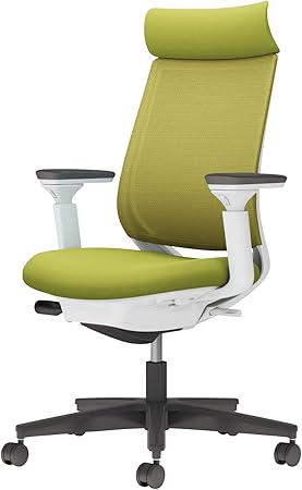 ★ポイント最大16倍★【送料無料】- チェア　ミトラ2　可動肘　黒脚　白本体 C04-B330MU-E1Q4Q41 ホワイトグレー／ライトオリーブ 66670971 コクヨ kokuyo -【コクヨ家具】