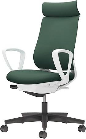 ★ポイント最大16倍★【送料無料】- チェア　ミトラ2　サークル肘　黒脚　白本 C04-B350CU-E1Q6Q61 ホワイトグレー／ディープグリーン 66672425 コクヨ kokuyo -【コクヨ家具】