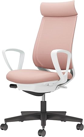 ★ポイント最大16倍★【送料無料】- チェア　ミトラ2　サークル肘　黒脚　白本 C04-B350MU-E19G9G1 ホワイトグレー／アッシュピンク 66672852 コクヨ kokuyo -【コクヨ家具】