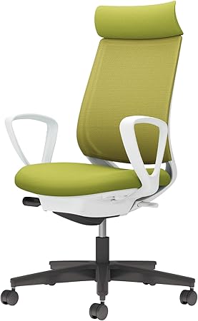 ★ポイント最大16倍★【送料無料】- チェア　ミトラ2　サークル肘　黒脚　白本 C04-B350MW-E1Q4Q41 ホワイトグレー／ライトオリーブ 66673132 コクヨ kokuyo -【コクヨ家具】