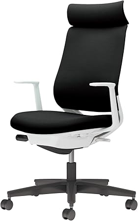 ★ポイント最大16倍★【送料無料】- チェア　ミトラ2　L型肘　黒脚　白本体 C04-B390CW-E1B6B61 ホワイト..