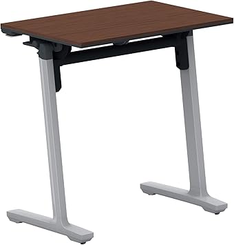 ★ポイント最大16倍★【送料無料】- フラップテ−ブル　カ−ム　棚なし幕板なし KT-147P81MV5NN フラットシルバー／ブラウンウォールナット 66703211 コクヨ kokuyo -【コクヨ家具】