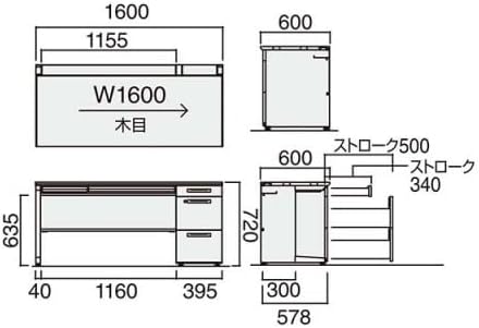★ポイント最大16倍★【送料無料】- デスク　IS　片袖A4ダイヤル錠 SD-ISN166LDCASMP2NN 20150051 コクヨ kokuyo -【コクヨ家具】