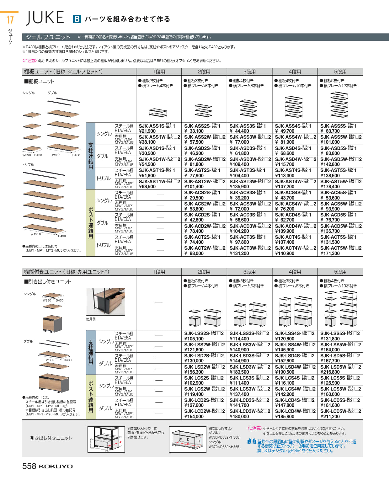 ★ポイント最大16倍★【送料無料】- 収納棚 ジューク トリプル棚3段 ポスト SJK-ACT3S-E1A1 ホワイトグレー 66312833 コクヨ kokuyo -【コクヨ家具】 [2]