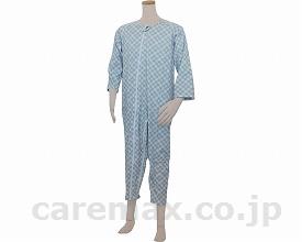 ★いまだけ！ポイント最大16倍★【全国配送可】-テイコブ　エコノミー上下続き服 UW01　サックス　M 幸和製作所　JAN 4938765002303 kt306422 取寄品 衣類 ねまき 介護ねまき-【介護福祉用具】
