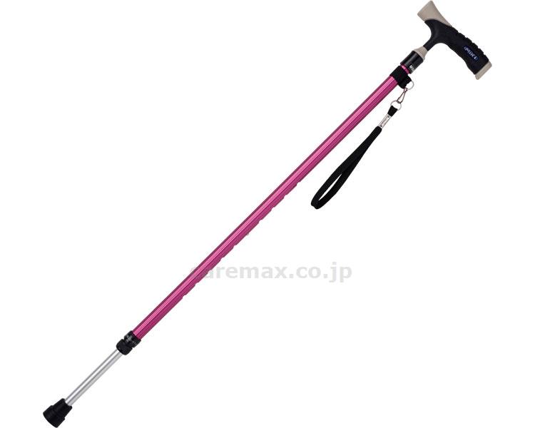 ★11/21-27 P最大27倍★【全国配送可】-ソフトグリップスリム伸縮アルミ杖 MRA-06105　ピンク ミキ　JAN 4536697101646 kt307354 取寄品 歩行関連 杖 伸縮杖-【介護福祉用具】