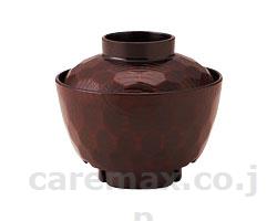 ★いまだけ！ポイント最大16倍★【全国配送可】-フィット亀甲椀(蓋）　φ97×H30 ABS-332TMB　栃木目内黒 朝日化工　JAN kt354711 取寄品 食事関連 食器類・カップ 皿・碗-【介護福祉用具】