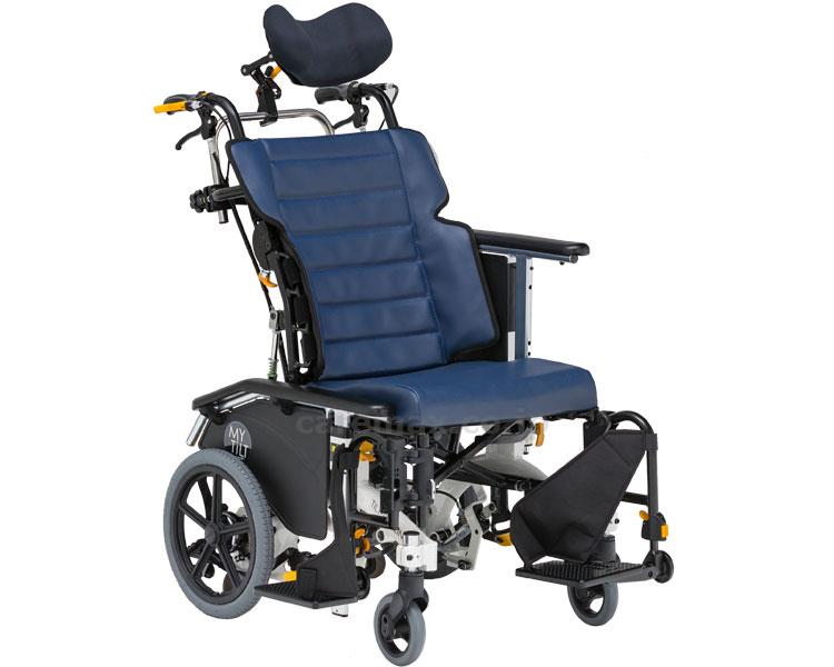 ★2/4-10 P最大27倍★【全国配送可】-マイチルト・ミニ3D　MH-SRL 座幅40　B-61（紺ビニール） 松永製作所　JAN kt390041 取寄品 歩行関連 車いす リクライニング-【介護福祉用具】