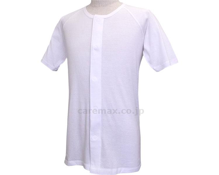 ★1/9-16 P最大27倍★【全国配送可】-やさしい着心地のワンタッチ肌着　紳士半袖 NM-004-M　ホワイト　M ゼネラル貿易　JAN 4902315620163 kt411257 取寄品 衣類 インナー 下着(上半身)-【介護福祉用具】